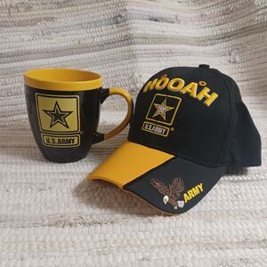 Army Cap Black/Yellow & Black/yellow Cup Set